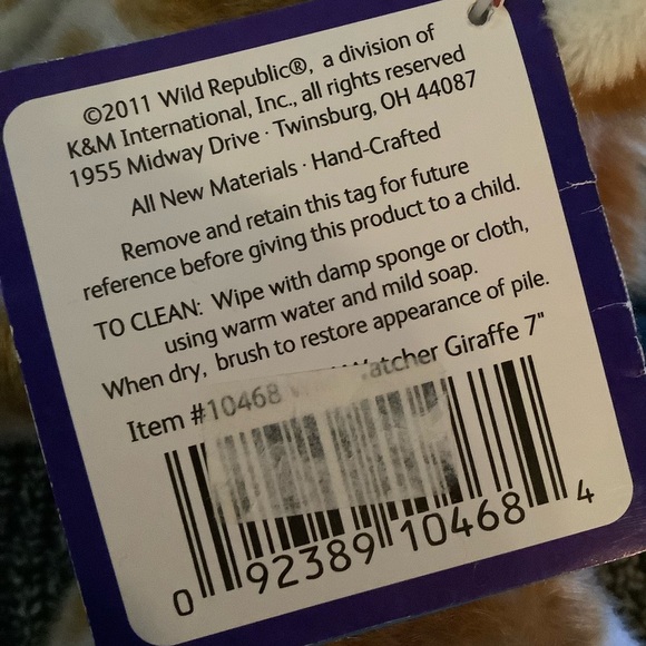 Wild Republic Wild Watchers Plush Giraffe 10468 Stuffed Animal Toy w Tags - Picture 7 of 8